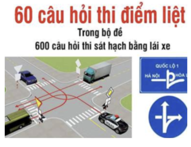 BỘ ĐỀ 60 CÂU HỎI ĐIỂM LIỆT THI BẰNG LÁI ÔTÔ B1-B1-C